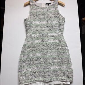 Banana Republic Green and White Tweed Mini Dress 10